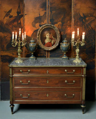 18th Century Louis XVI period Mahogany commode