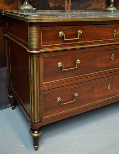 18th Century Louis XVI period Mahogany commode