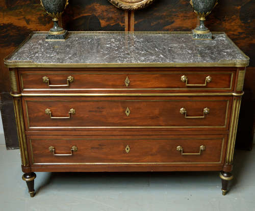 18th Century Louis XVI period Mahogany commode