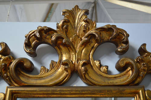 Oversize gilt wood Florentine Wall Mirror