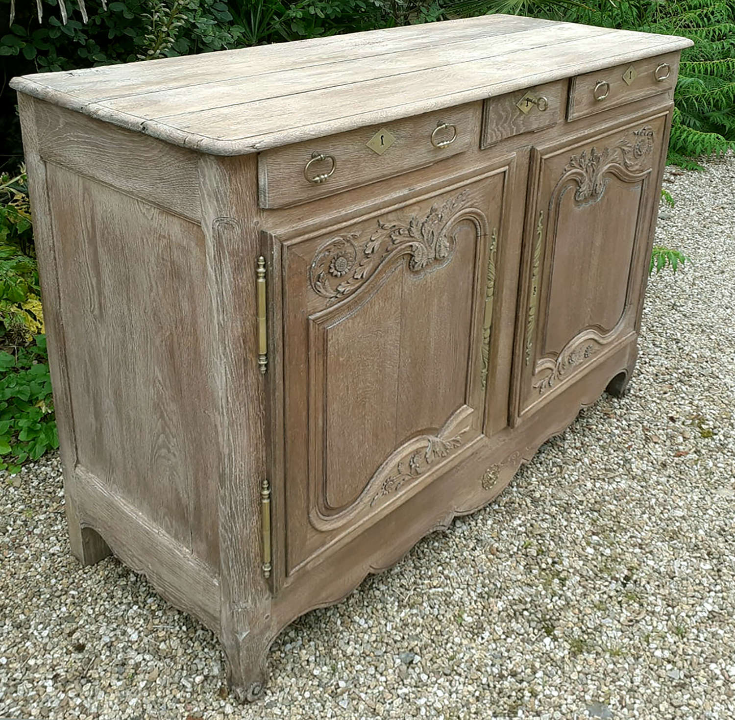 18th Century Carved Oak Norman marriage buffet