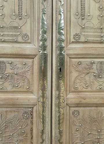 19th Century Quimper Marriage armoire c1879