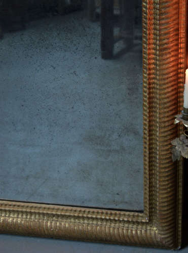 Large early 19th Century Ripple frame mirror