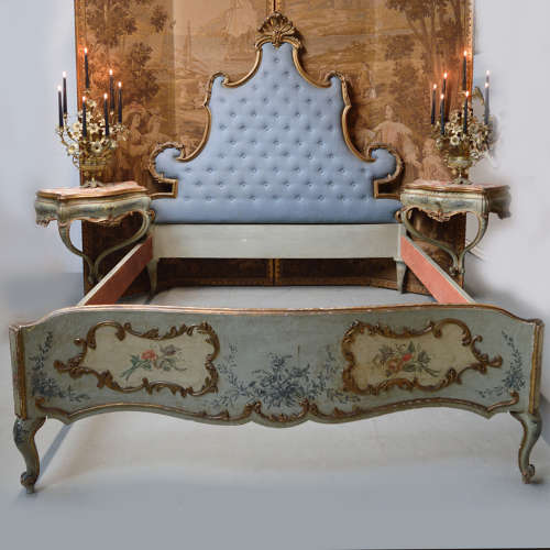 19th century large king size Venetian bedstead