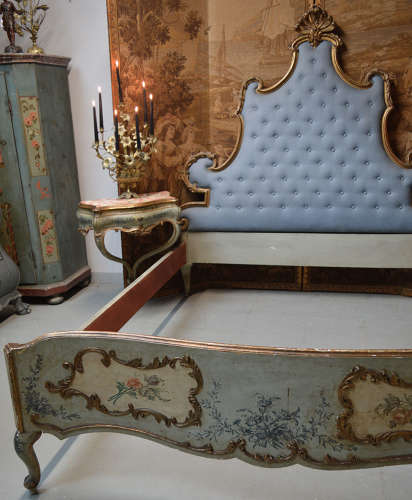 19th century large king size Venetian bedstead