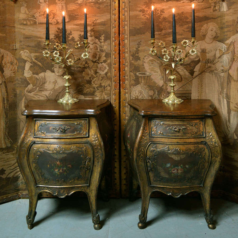 Pair of 19th Century Venetian Bedside cabinet