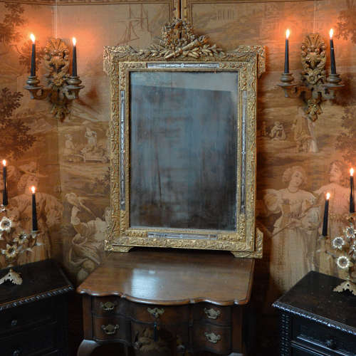 Late 19th Century Louis XVI style gilt mirror