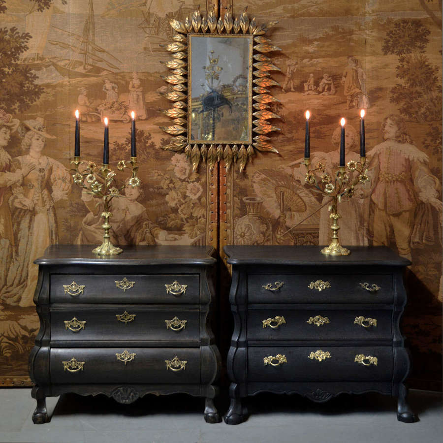 Matched pair of small Dutch commodes