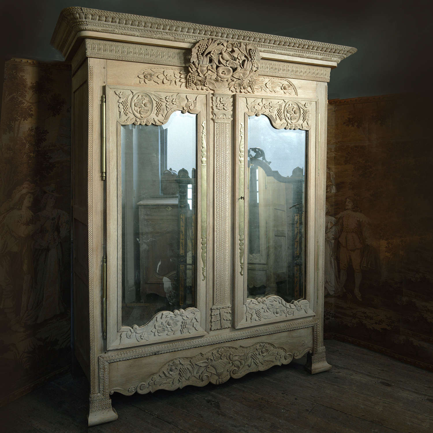 Large 19th Century Norman marriage armoire