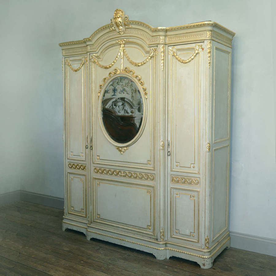 Large 19th Century 3 door Louis XVI style armoire