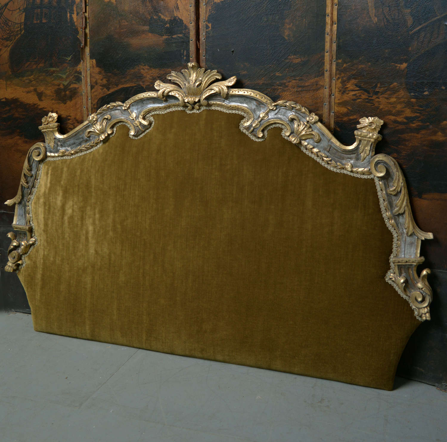 19th Century Venetian Giltwood Headboard