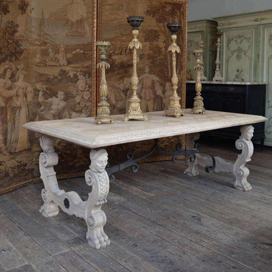 19th Century Renaissance style carved oak table