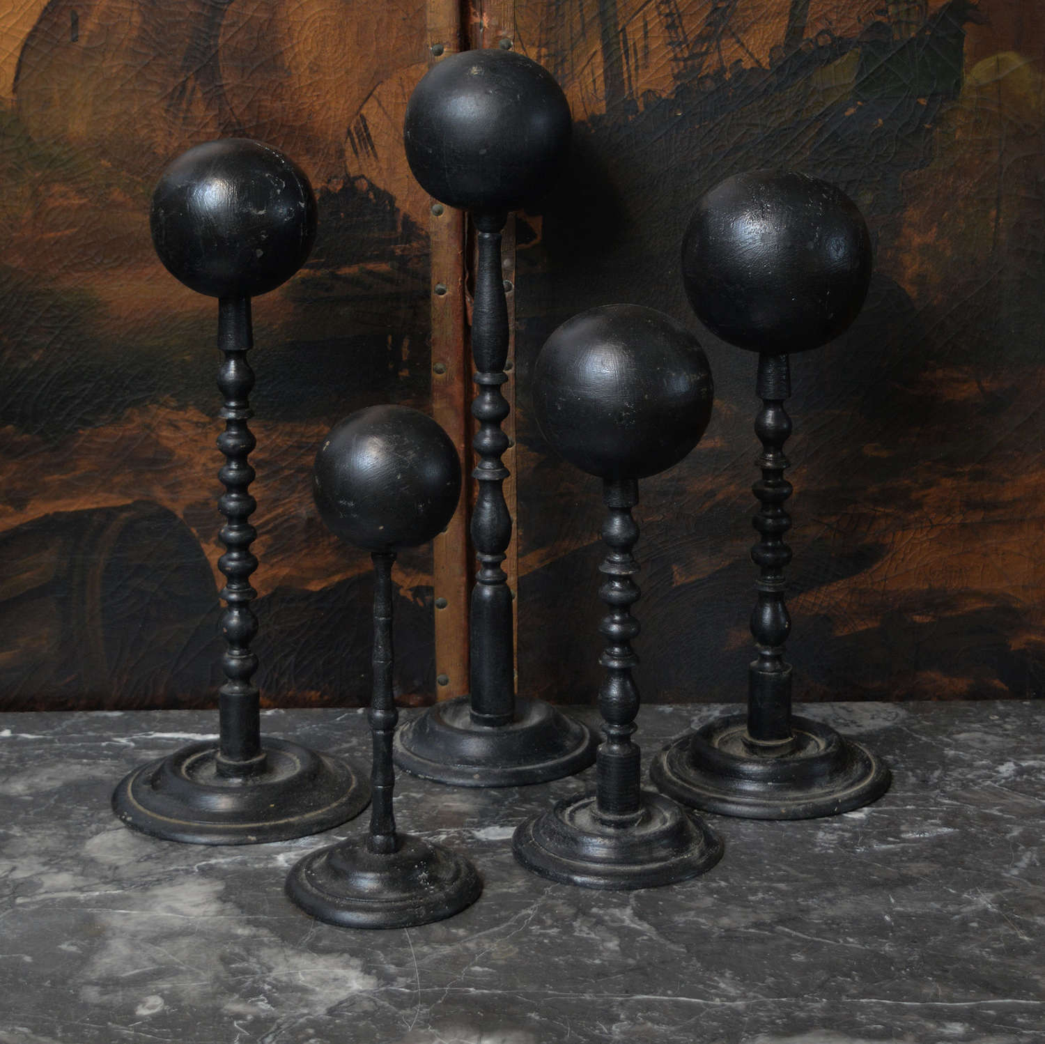 Selection of 19th Century Milliners hat stands