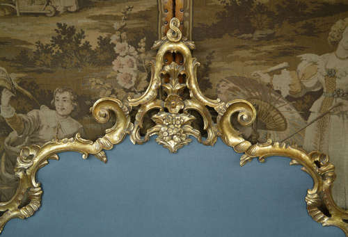 Venetian giltwood king-size headboard