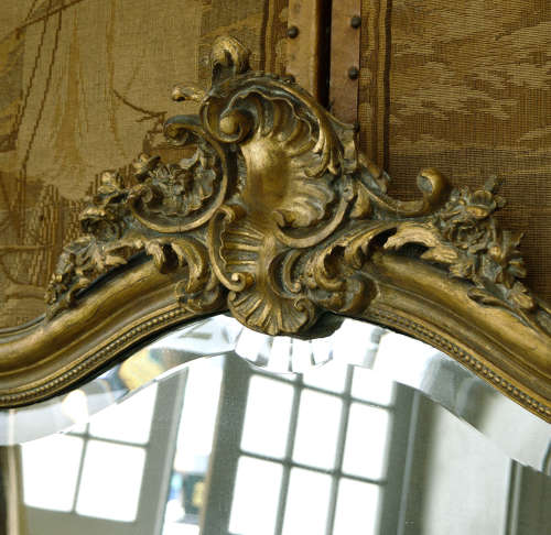 Large Mid 19th Century Louis XV style gilt mirror