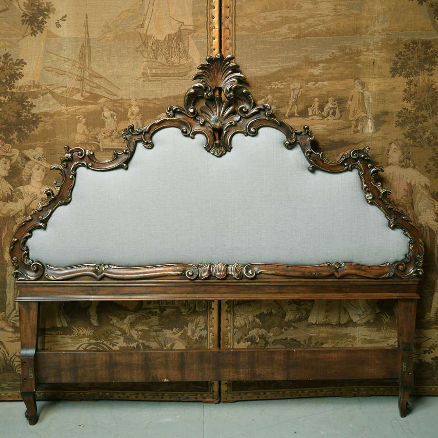 Carved Walnut Louis XV style Venetian Super-king headboard