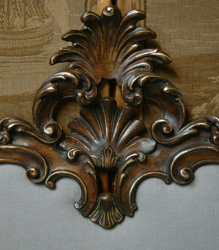 Carved Walnut Louis XV style Venetian Super-king headboard
