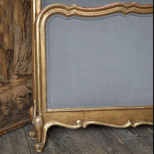 1920's Giltwood Italian bedstead, Large king-size