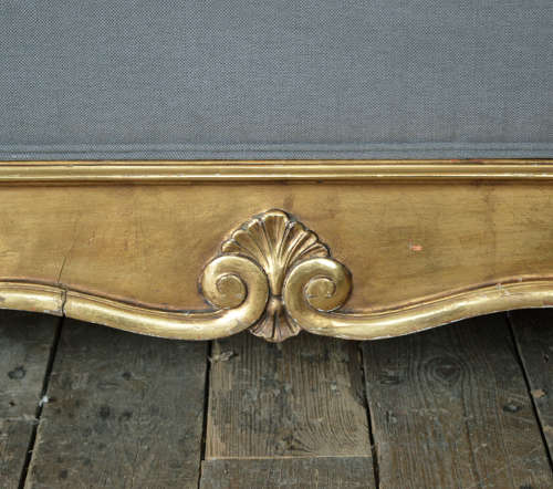 1920's Giltwood Italian bedstead, Large king-size