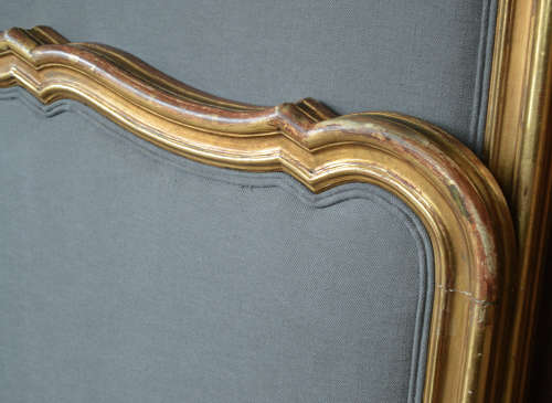 1920's Giltwood Italian bedstead, Large king-size