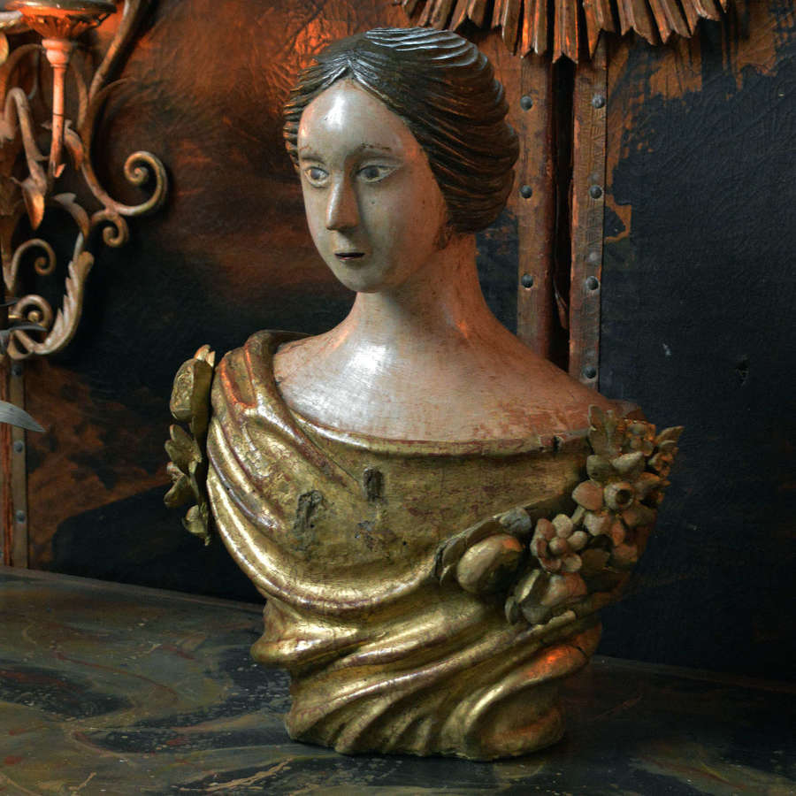 19th Century hand carved bust / figurehead