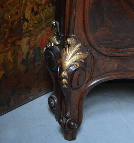 19th Century Napoleon III rosewood bedstead