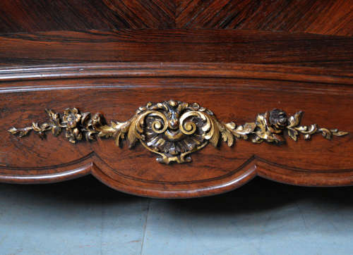 19th Century Napoleon III rosewood bedstead